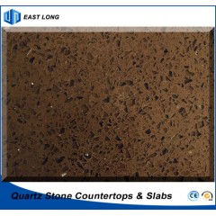 Durable Quartz Stone Building Material for Kitchen Countertops with Ce Certificate (Brown)图1