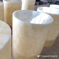 Hot Sale Translucent Onyx Stone Customized Alabaster Lampshade