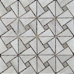 Triangle Mosaic Tile Gray Marble Stone Mosaic图1