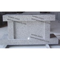 America Style High Quality Lightgrey Granite Cremation Bench