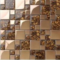 Stainless Steel Metal Mosaic Wall Tile  Glass Mosaic (SM211)