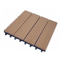 WPC Waterproof Floor DIY Tiles Interlocking Decking Tiles Composite Decking Hollow 100% Recycled Pla