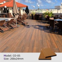 Environmental Friendly European Quality Circle Hollow Co-Extrusion Plastic Composite Decking Board