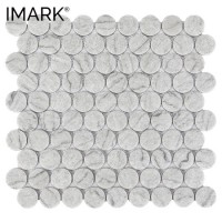 Eco-Friendly Round Glass Powder Glass Mosaic Tile for Kitchen Wall Decoration