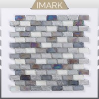 Blend Grey Subway Tile Swimming Iridescent Recycle Glass Pool Mosaic