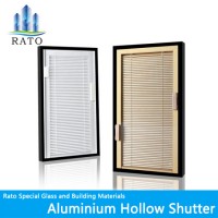 Hollow Shutter Glass Window Roller Blinds Shutters Inside Double Glazed Window