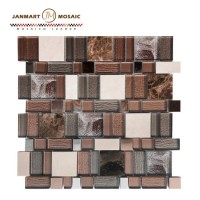 Mosaic Tile for Tile Glass and Stone Marble Mosaic Wall Art for Kitchen Livingroom