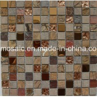 Classicial Rainforest Natural Stone  Glass and Stainless Mosaic