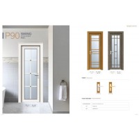 Construction Decoration Heat Insulation Foshan Aluminum Casement Door for Toilet Interior