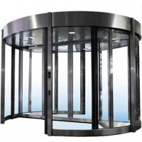 The Latest Commercial Copper Decoration Automatic Revolving Door for Banks