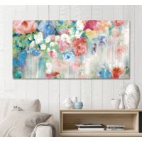 Oil Paintings. Dream Flowers Fallingwall Art. Canvas Art Ol-200710 Size 60x30 Inch Wall Picture