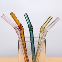 Customized High Borosilicate Glass Straw for Beverage Bottle