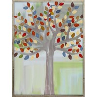 Large Hand Painted Tree of Art Wall Art Modern Wooden Oil Painting Contemporary Decor Artwork (30X 4