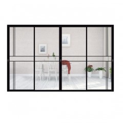 2020 Hot Sell Foshan Factory Double Tempered Glass Slim Frame Aluminum Sliding Doors图1