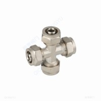 Cross Connections 4 Way Cross Connector Pex Pipe Fittings Multilayer Fitting