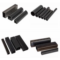 Black Square and Rectangular Steel Tubes