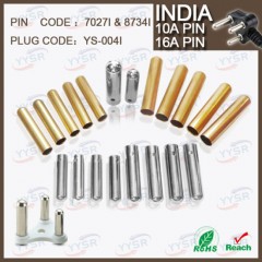 8734 7034 7.0mm 8.7mm 15/16AMP South Africa India Plug Pin with 10/16A Crimping Brass Pin Hollow Sol图1