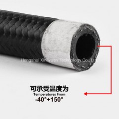 An6 Oil Cooler Hose NBR Rubber Tube Auto Racingmotorcycle 304 Stainless Steel Wire Braided High Pres图1