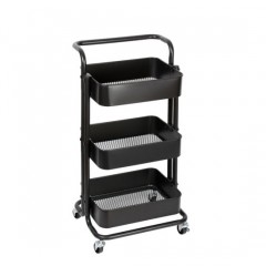 3 - Tire Utility Storage Cart Utility Trolley with Lockable Wheels for Kitchen图1