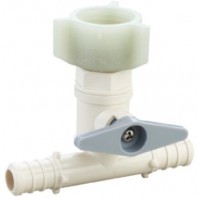 Plastic Stop/Plug Valve  PPSU/Poly  2pex X Fpt  Cupc/NSF ANSI 61