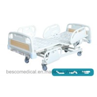 Manual Hospital Bed with PE Plastic Side Rails