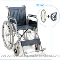 Chromed Steel Frame Manual Wheelchair