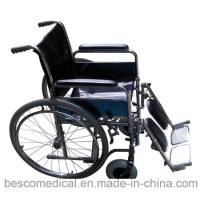 Chrome-Plated Wheelchair with Inflable Tire and Leg Rest Pad