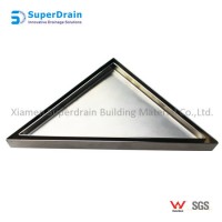 Triangle Tile Insert Stainless Steel Corner Floor Drain for Bathroom