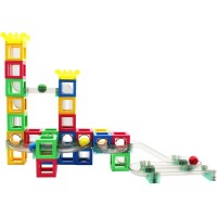 Magnetic Blocks Construction Children Education Track Marble Run Building Block