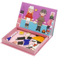 Dress up Preschool Girls Learning Gift Educational Magnetic Jigsaw Puzzles for Kids Toys