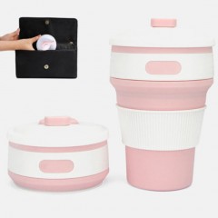 Portable Silicone Travel Cup Hot Folding Silicone Telescopic Multifunction Collapsible Drinking Coff图1