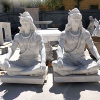 Hot Sell Large Size White Marble Shiva Statue for Sale