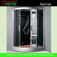 Prefab Wooden Cushion Bathroom Glass Steam Shower Enclosure (TL-8804)