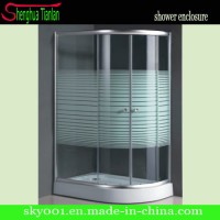 Simple Painting Tempered Glass Sliding Bathroom Shower Enclosure (TL-511)