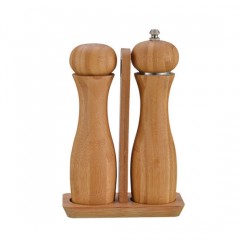 Design and manufacturers of Kinds Eco-Friendly Bamboo Manual Salt and Pepper Grinder图1