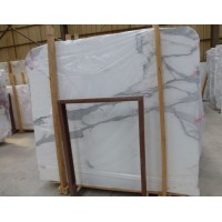Italian White Natural Stone Calacatta Gold Marble Slabs/Tiles with Greyish/Veins