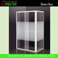 Rectangle Sliding Stripe Glass Shower Door (TL-410)