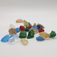 Wholesale Tumbled Glass Stone Crushed Blue Glass Rocks Stone for Sale