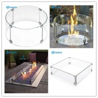 5mm 6mm Dance Fire Pit Glass Table Wind Guards Shield Wind Screen Guard Fire Flame Protect Safety Te