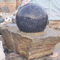 Stone Fengshui Sphere Floating Ball Water Fountain Waterball Fountain