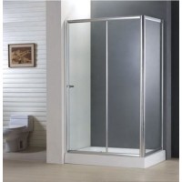 Bathroom Best Price Economy 4/5mm Sliding Door Shower Enclosure with Side Panel