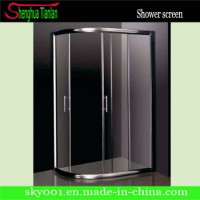 Tempered Glass Stainless Steel Frame Sliding Shower Door (TL-402)