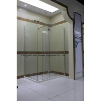 Chrome Aluminum Shower Wall 8mm Tempered Glass Wetroom Panel Shower Glass