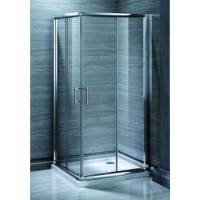 Certification Chrome Aluminum 6mm Tempered Glass Corner Door Shower Enclosure