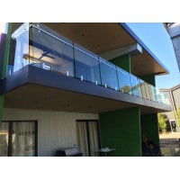 Frameless Terrace Tempered Glass Railing with Ce