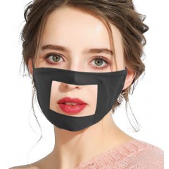 Abrasion Fog Resistant Transparency Visual Windows Communicate Read Lip Language Face Mask for Loss 图1