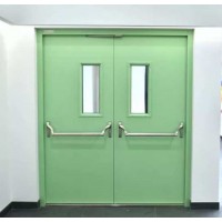 Industrial Single Leaf Metal Emergency Exit Escape Entry Safety Entrance Flush Galvanized Steel Swin