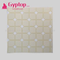 PVC Laminated Gypsum Ceiling Tiles Vinyl Faced and Aluminum Foil Backing/From Shandong