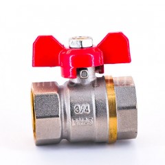 OEM Supplier Brass Female Ball Valve Pn25 3/4" Inch Butterfly Handle图1