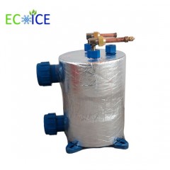 Small Size PVC Shell and Titanium Tube Heat Exchanger for Sea Water Used in Aquarium Water Chiller 0图1